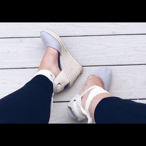 Soludos linen espadrilles wedges